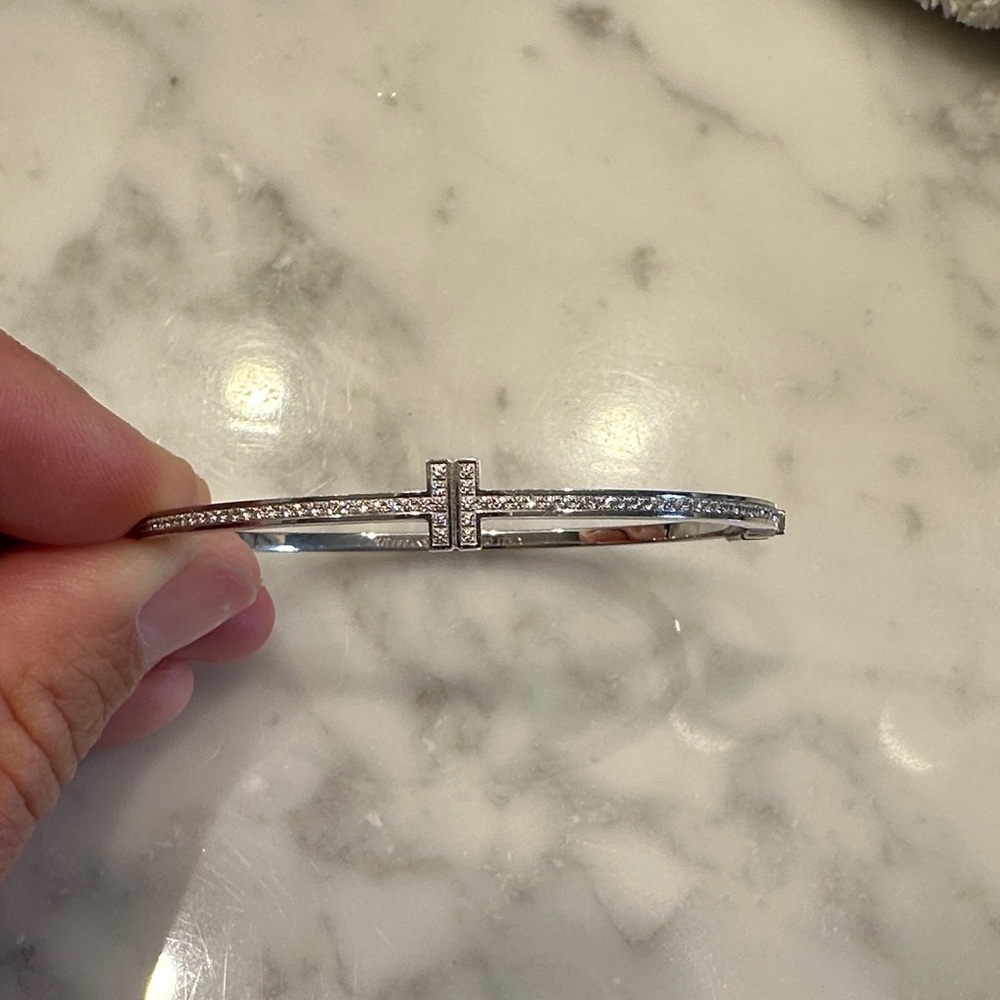 Tiffany & Co. Silver Bracelet with Sparkling Accents